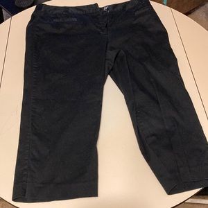 Black capris. Front and back pockets